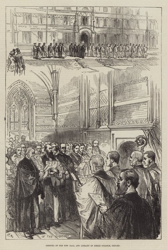 Oxford, Keble College Yeni Salonu ve Kütüphanesinin Açılışı by Sir John Charles Robinson