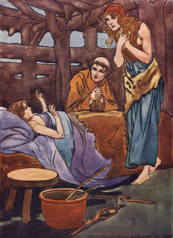 Aziz David ve ölü çocuk by Charles Robinson