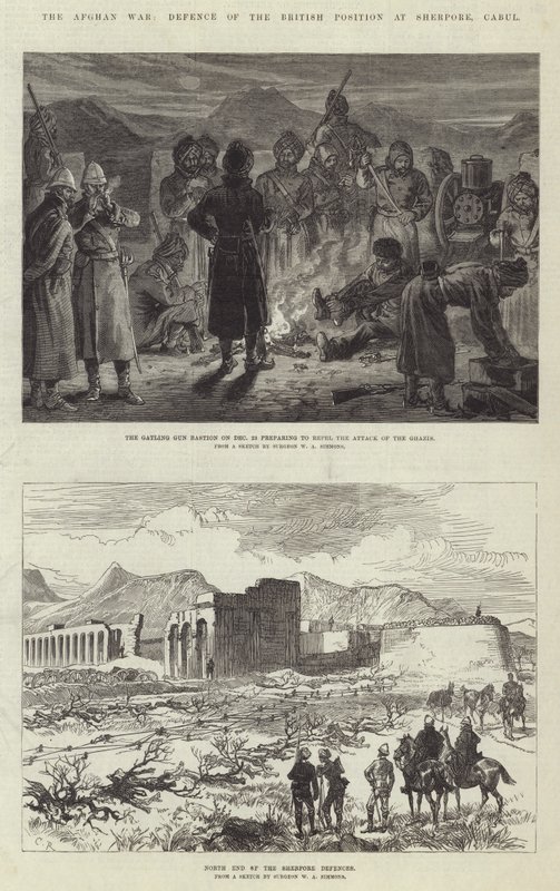 Afgan Savaşı, İngiliz Mevkiinin Sherpore, Cabul'da savunması by Sir John Charles Robinson