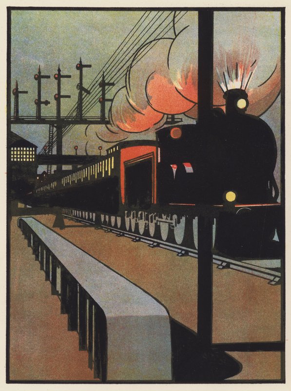 Bir İstasyondan Ayrılan Gece Treni by Charles Robinson