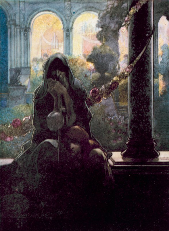 Zenginler güzel evlerinde eğlenirler, dilenciler kapılarda otururken by Charles Robinson