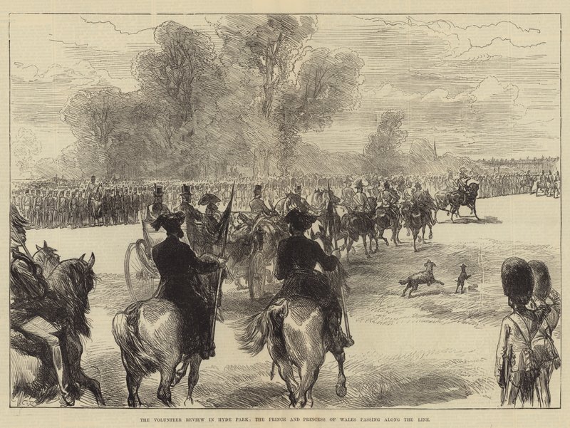 Hat boyunca geçen Galler Prensi ve Prensesi Hyde Park
