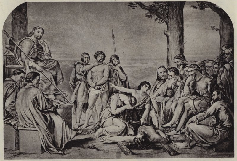Davacının Jüri Tarafından İlk Duruşmada Temyizi (lito) by Charles West (after) Cope