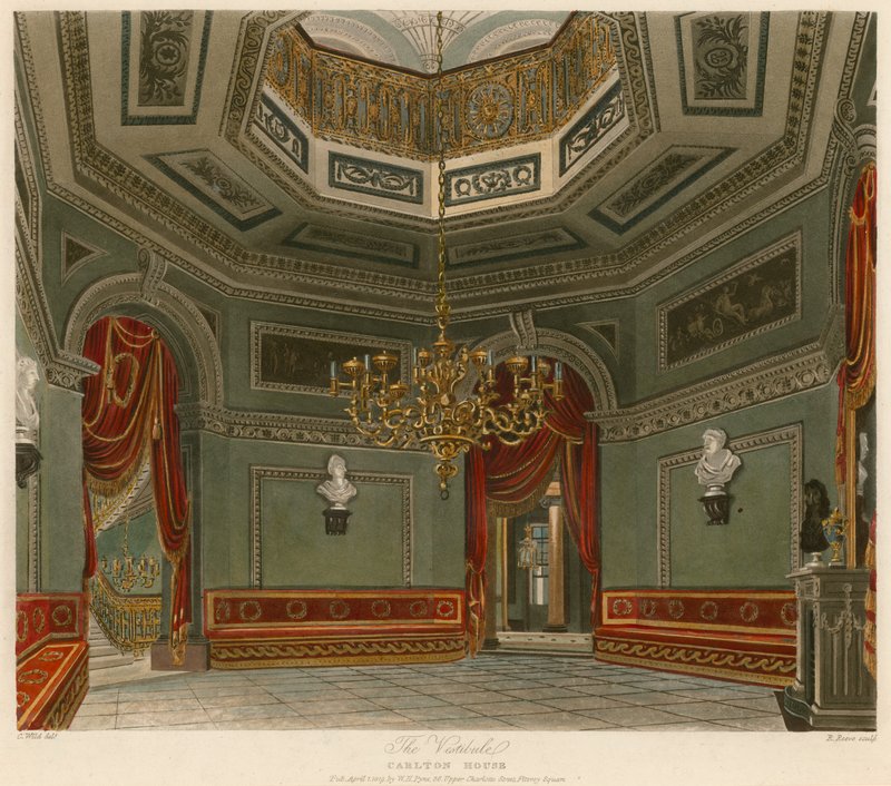 The Vestibule, Carlton House, London  by Charles Wild
