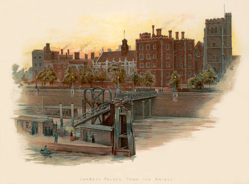 Lambeth Sarayı, köprüden by Charles Wilkinson