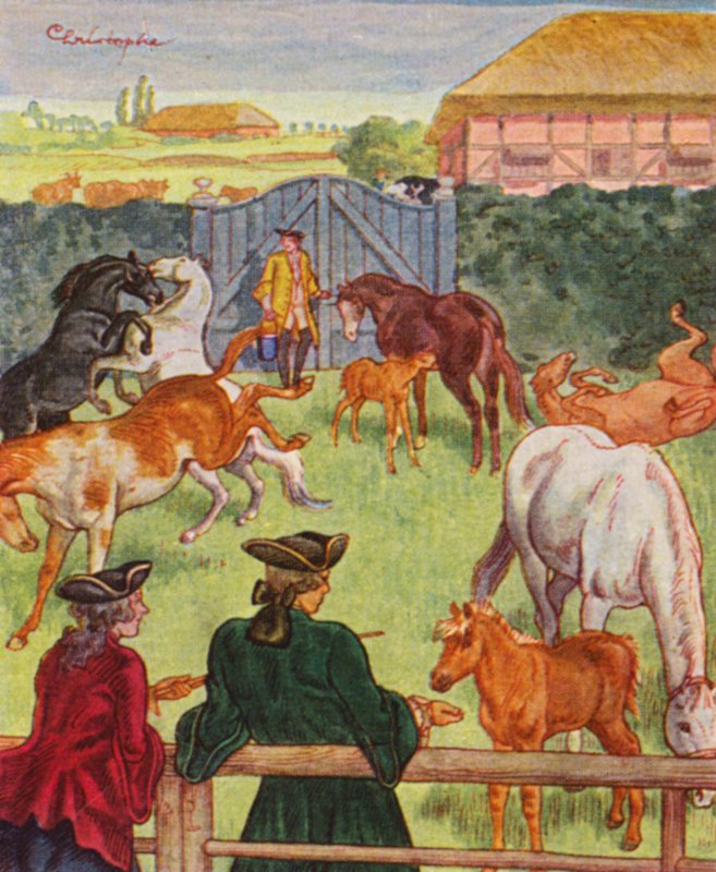 Gestut / Stud (renkli lito) by Christophe (1856-1945)