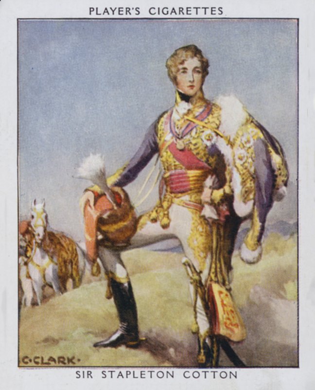 Sir Stapleton Cotton (renkli lito) by Christopher (after) Clark