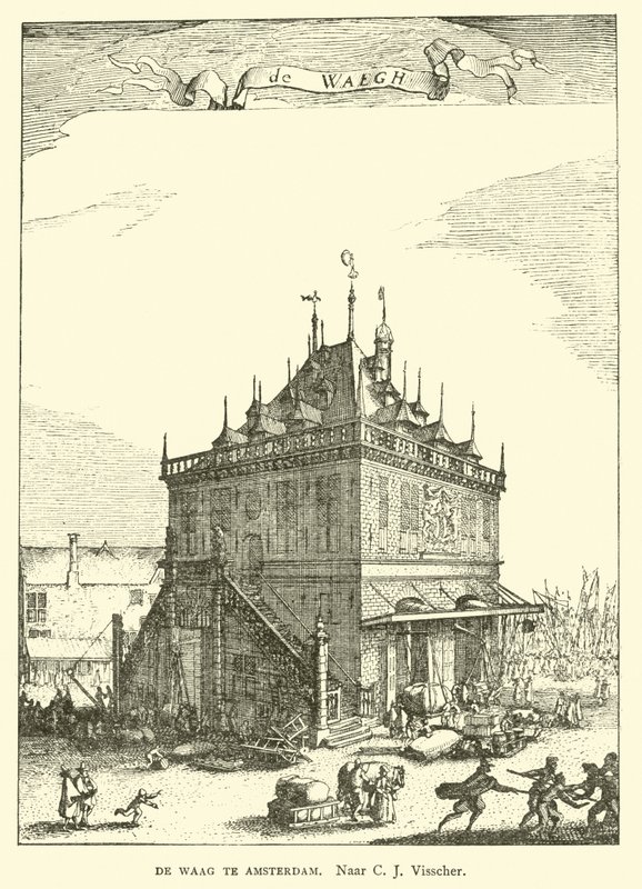 Waag (Weighing House) of Amsterdam  by Claes Jansz Visscher