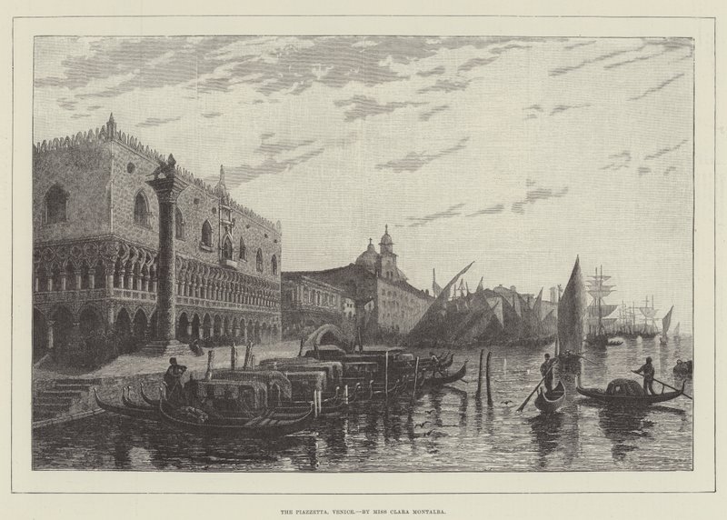 Piazzetta, Venedik by Clara Montalba