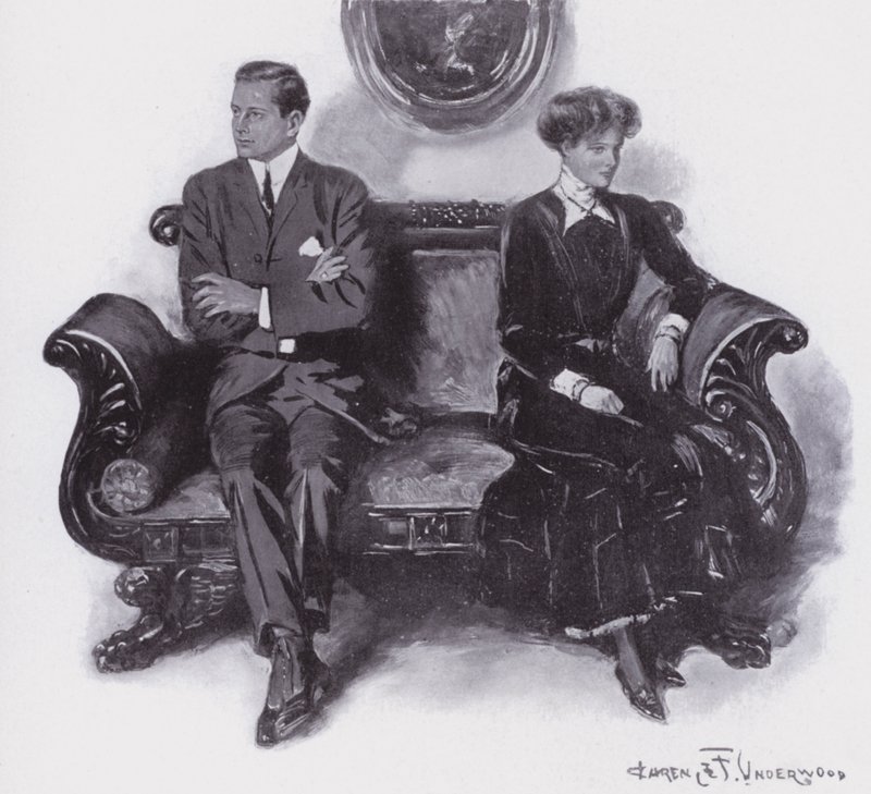 Sevgililerin tartışması by Clarence F. Underwood