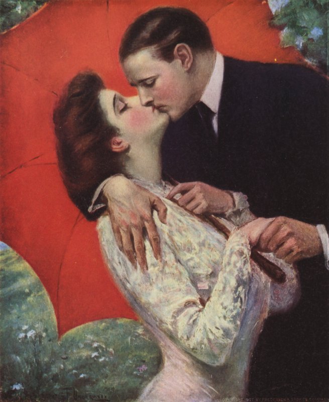 aşıklar öpüşme by Clarence F. Underwood