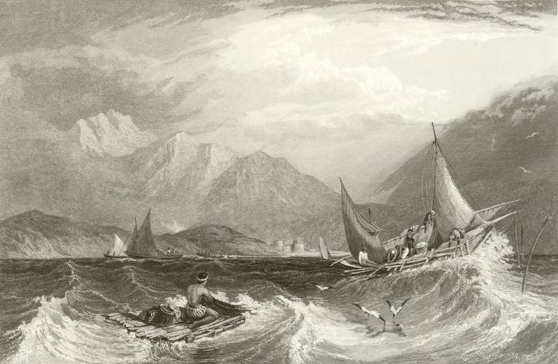 Bombay Limanı - Musonda balıkçı tekneleri by Clarkson Frederick Stanfield