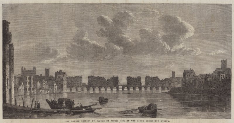 Old London Bridge  by Claude de Jongh
