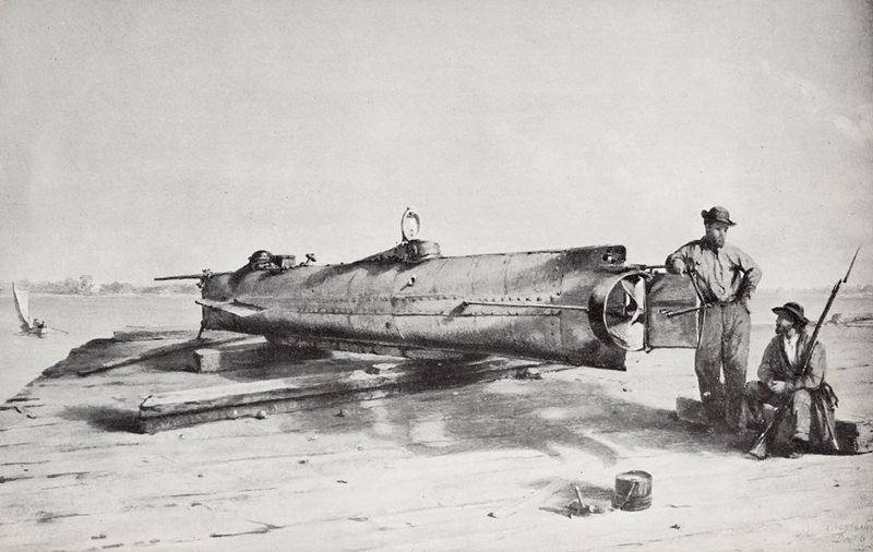 Konfederasyon denizaltısı, Hunley (lito) by Conrad Wise Chapman