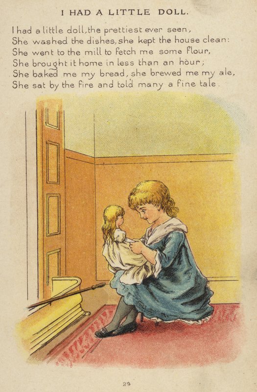 Tekerleme: Küçük Bir Bebeğim Vardı (chromolitho) by Constance Haslewood