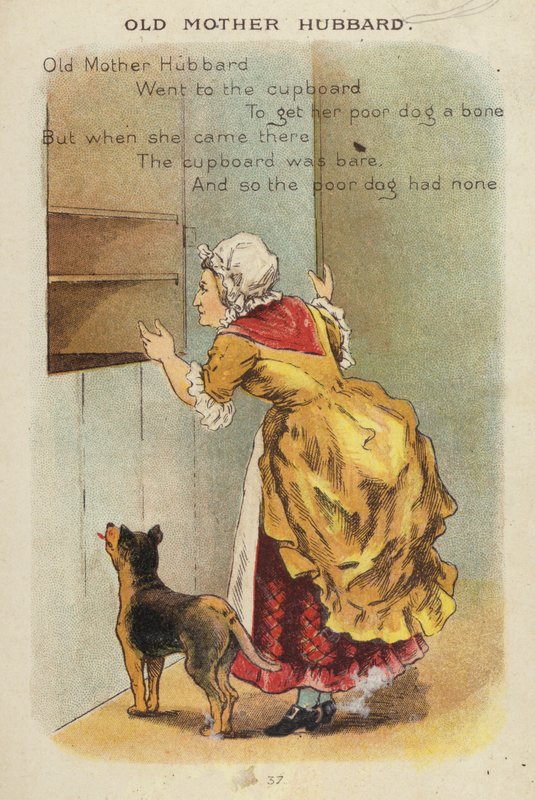 Tekerleme: Yaşlı Anne Hubbard (chromolitho) by Constance Haslewood