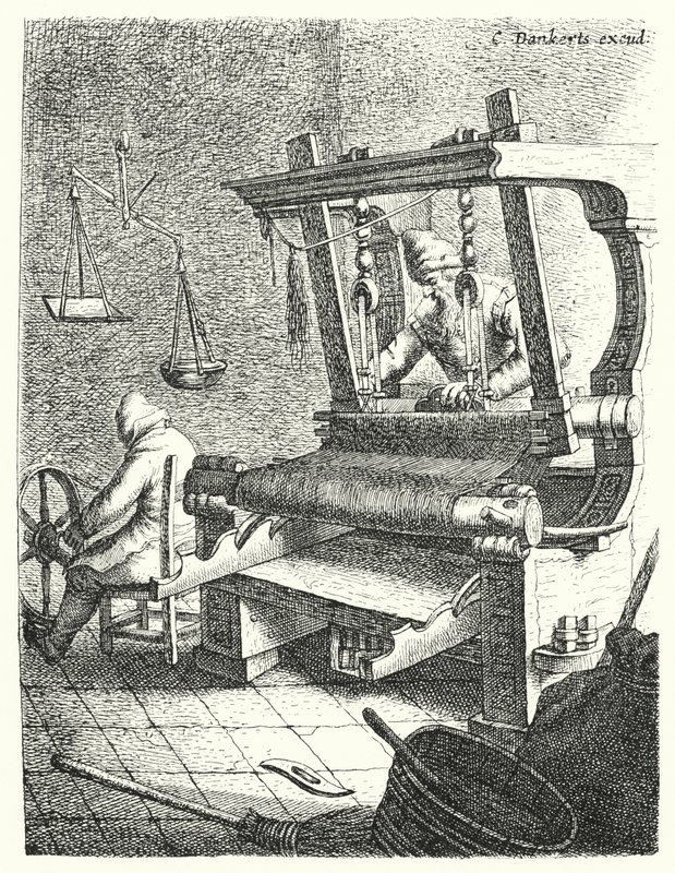 Dokumacı (gravür) by Cornelis I Danckerts