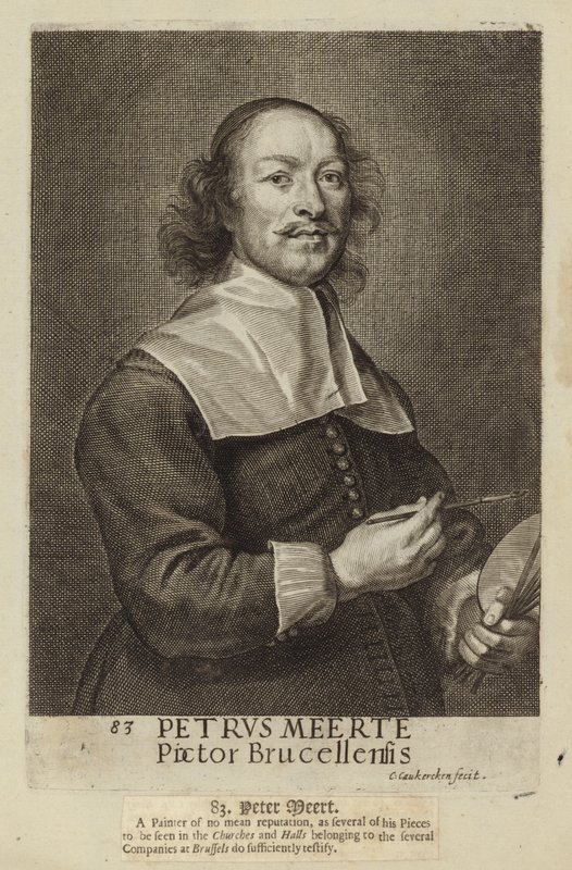 Peter Meert, Flaman ressam. Cornelis van Caukercken tarafından gravür by Cornelius van Caukercken