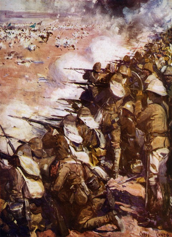 Omdurman Savaşı (renkli taş) by Cyrus Cuneo
