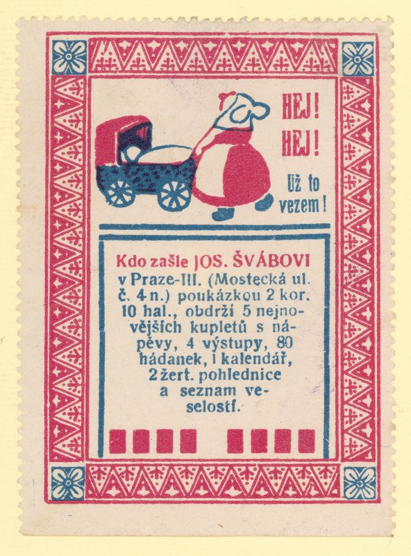 Çocuk arabası iten kadın by Czech School