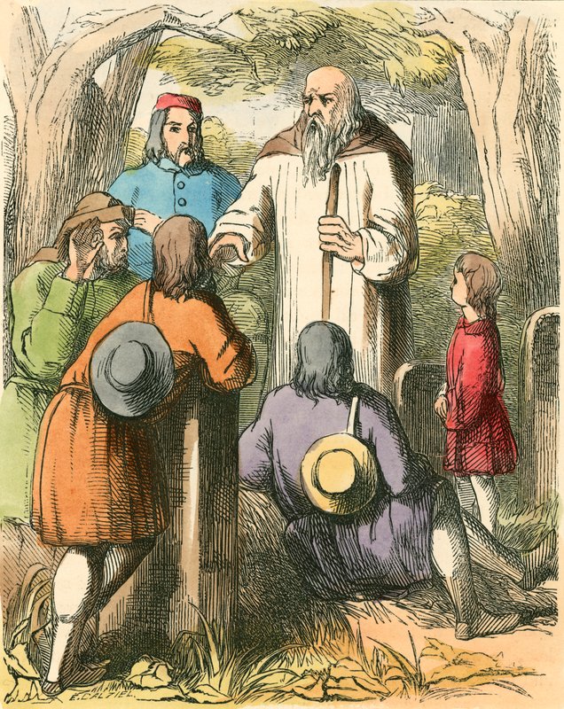 Dick Whittington köylüleri dinliyor by Dalziel Brothers