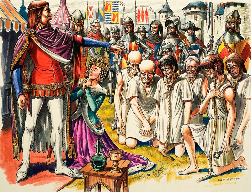Calais Burghers ve 1347