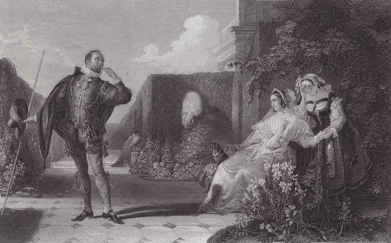 Malvolio, On İkinci Gece (gravür) by Daniel (after) Maclise