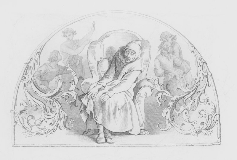 Shakespeare, Her Şeyin Son Sahnesi (gravür) by Daniel (after) Maclise