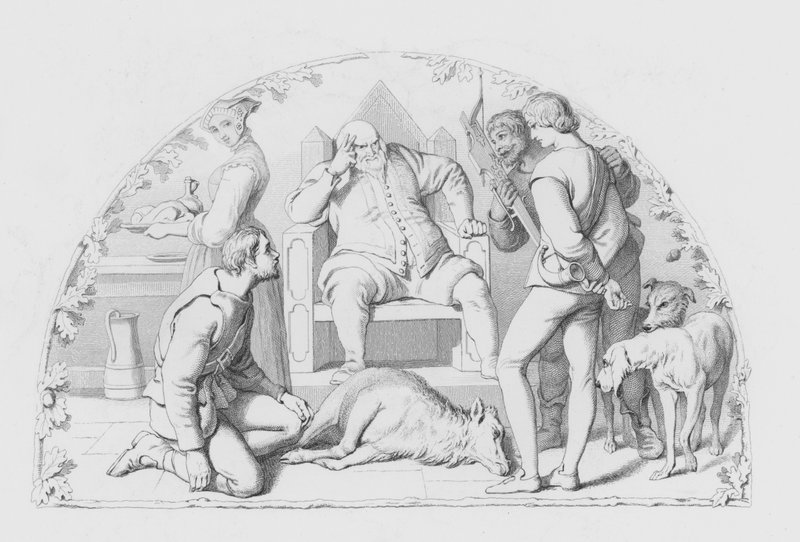 Shakespeare, Adalet (gravür) by Daniel (after) Maclise