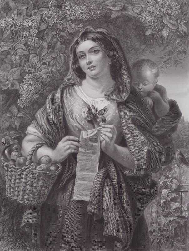 Ballad Singer (gravür) by Daniel (after) Maclise