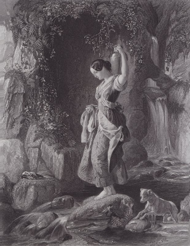Şelalenin Perisi (gravür) by Daniel (after) Maclise