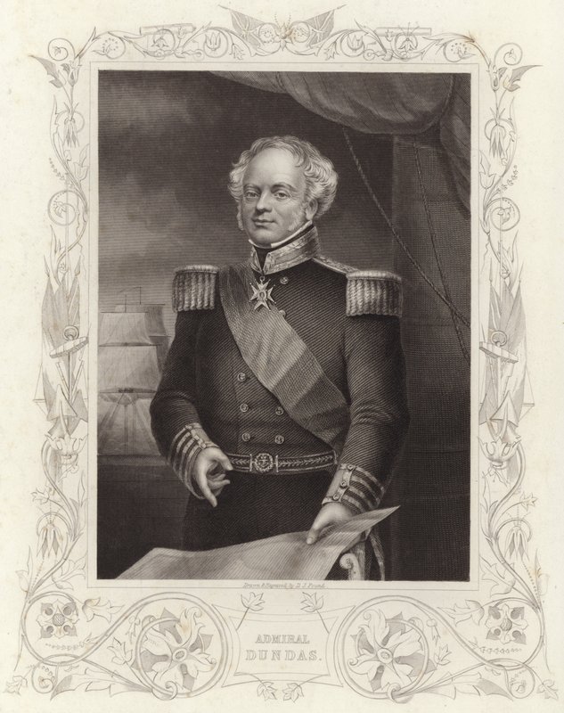 Amiral Dundas (gravür) by Daniel John. Pound
