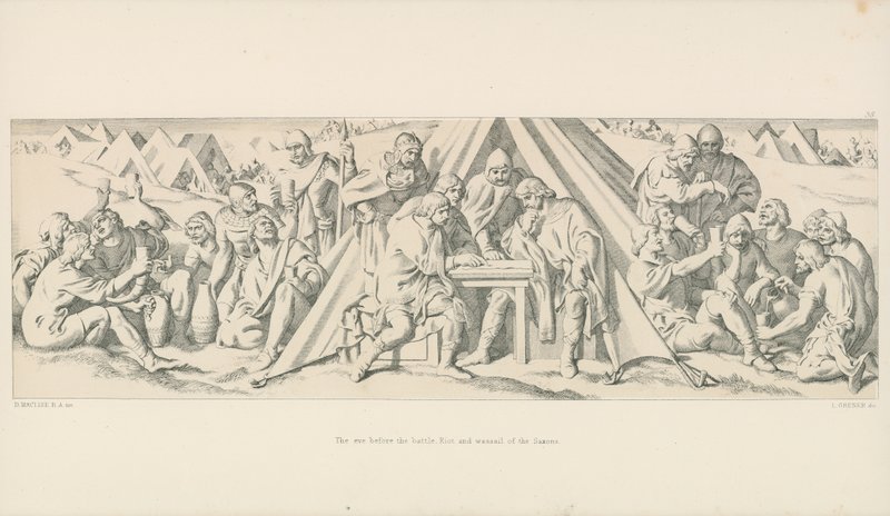 Savaştan önceki Havva. Saksonların İsyanı ve Wassail by Daniel Maclise
