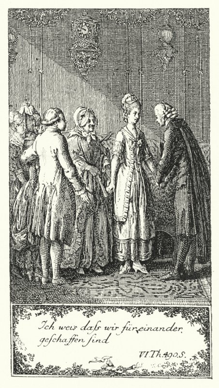 Birbirimiz için yaratıldığımızı biliyorum (gravür) by Daniel Nikolaus (after) Chodowiecki