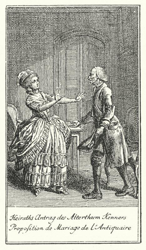 Antikacının Evlilik Teklifi (gravür) by Daniel Nikolaus (after) Chodowiecki