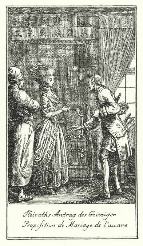 Cimrinin Evlilik Teklifi (gravür) by Daniel Nikolaus (after) Chodowiecki
