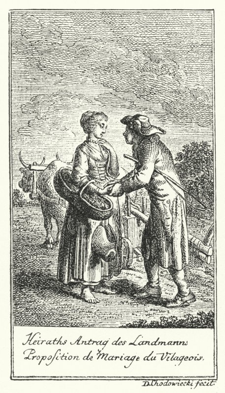 Köylü Evlilik Teklifi (gravür) by Daniel Nikolaus (after) Chodowiecki