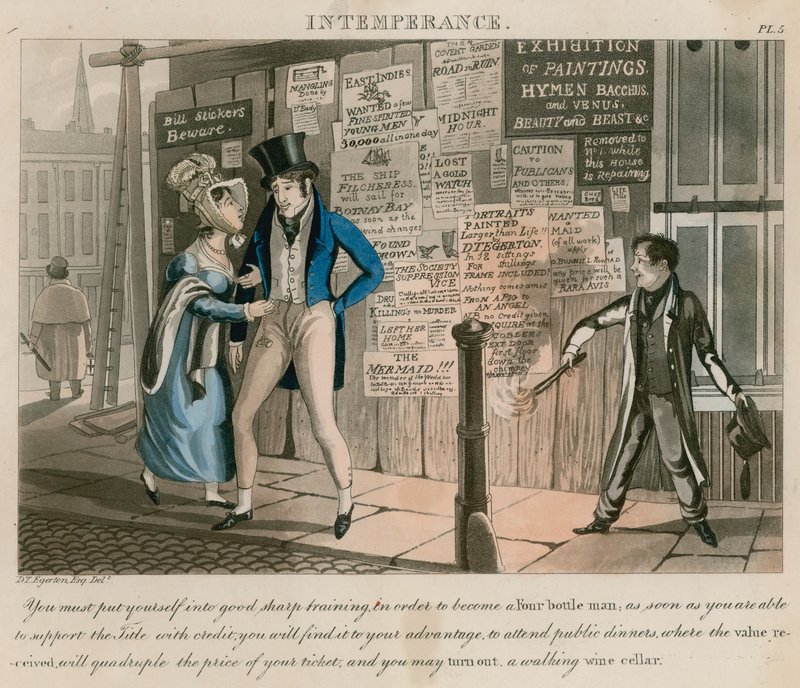 ಅಸಂಯಮ; ಕಾರ್ಟೂನ್ 1828 ಟರ್ಕ್ ಅನ್ನು ಪ್ರಕಟಿಸಿತು by Daniel Thomas Egerton