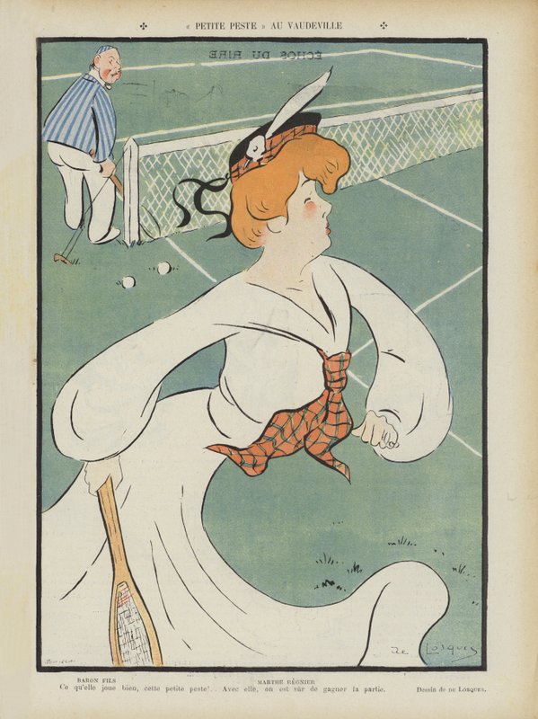 Marthe Regnier, Fransız aktris. Le Rire için İllüstrasyon by Daniel de Losques