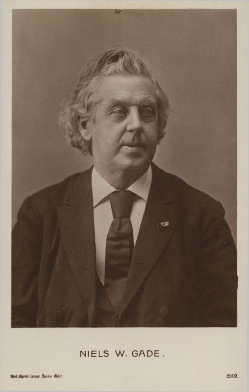 Niels Wilhelm Gade, Danimarkalı besteci, orkestra şefi, kemancı, orgcu ve öğretmen (1817-1890) by Danish Photographer