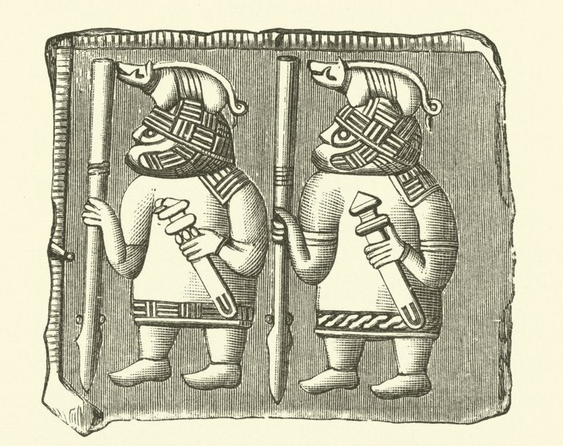 Viking Çağından Savaşçılar (gravür) by Danish School