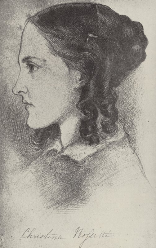 Christina Rossetti, İngiliz şair by Dante Gabriel Charles Rossetti