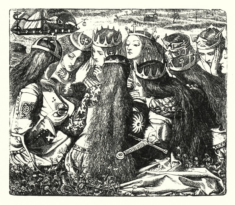 Sanat Sarayı (gravür) by Dante Gabriel (after) Rossetti