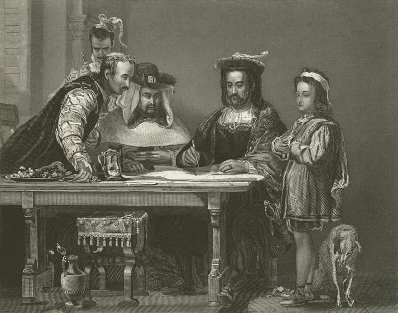 Columbus Planning the Discovery of America, 15th Century  by David Wilkie