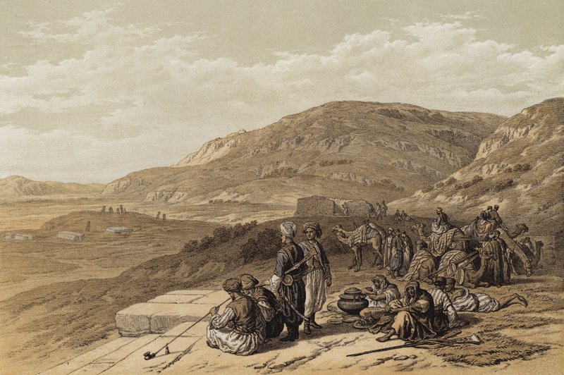 Yakup'un Şekem'deki Kuyusu (renkli taş) by David (after) Roberts