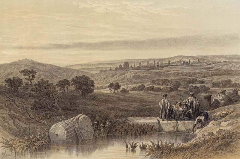 Kuzeyden Kudüs (renkli taş) by David (after) Roberts