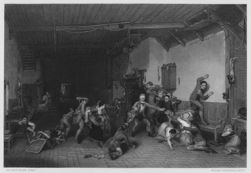 Blind Man's Buff, Kraliyet Koleksiyonu'ndaki resim (gravür) by David (after) Wilkie
