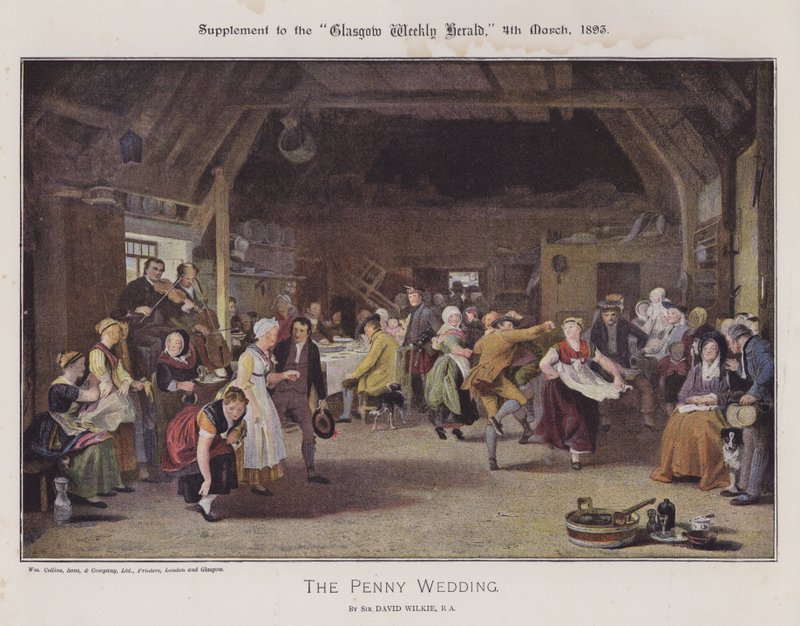 Penny Düğünü (renkli taş) by David (after) Wilkie