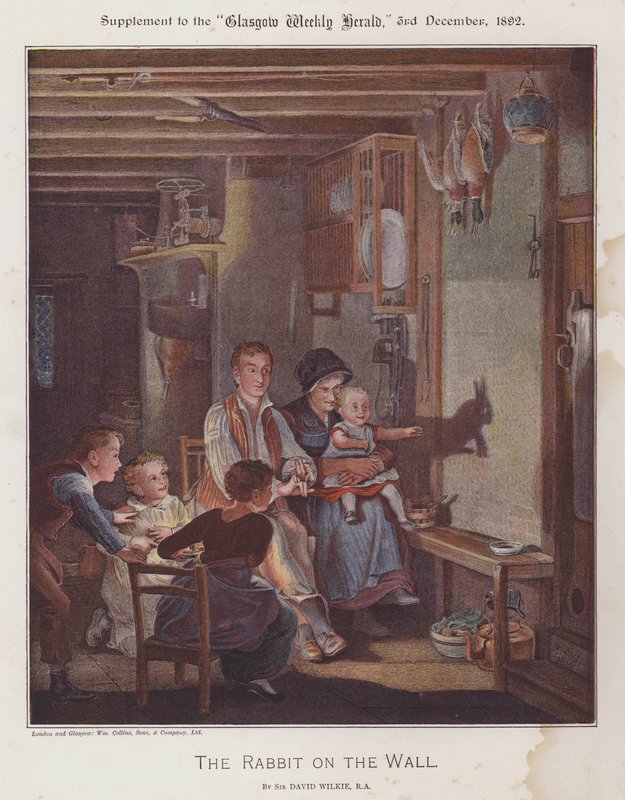 Duvardaki Tavşan (renkli taş) by David (after) Wilkie