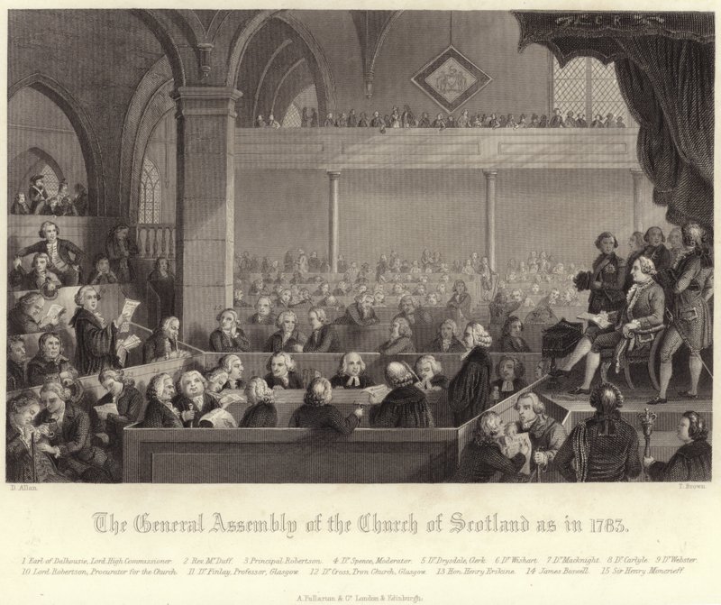 1783 yılında olduğu gibi İskoçya Kilisesi Genel Kurulu by David Allan